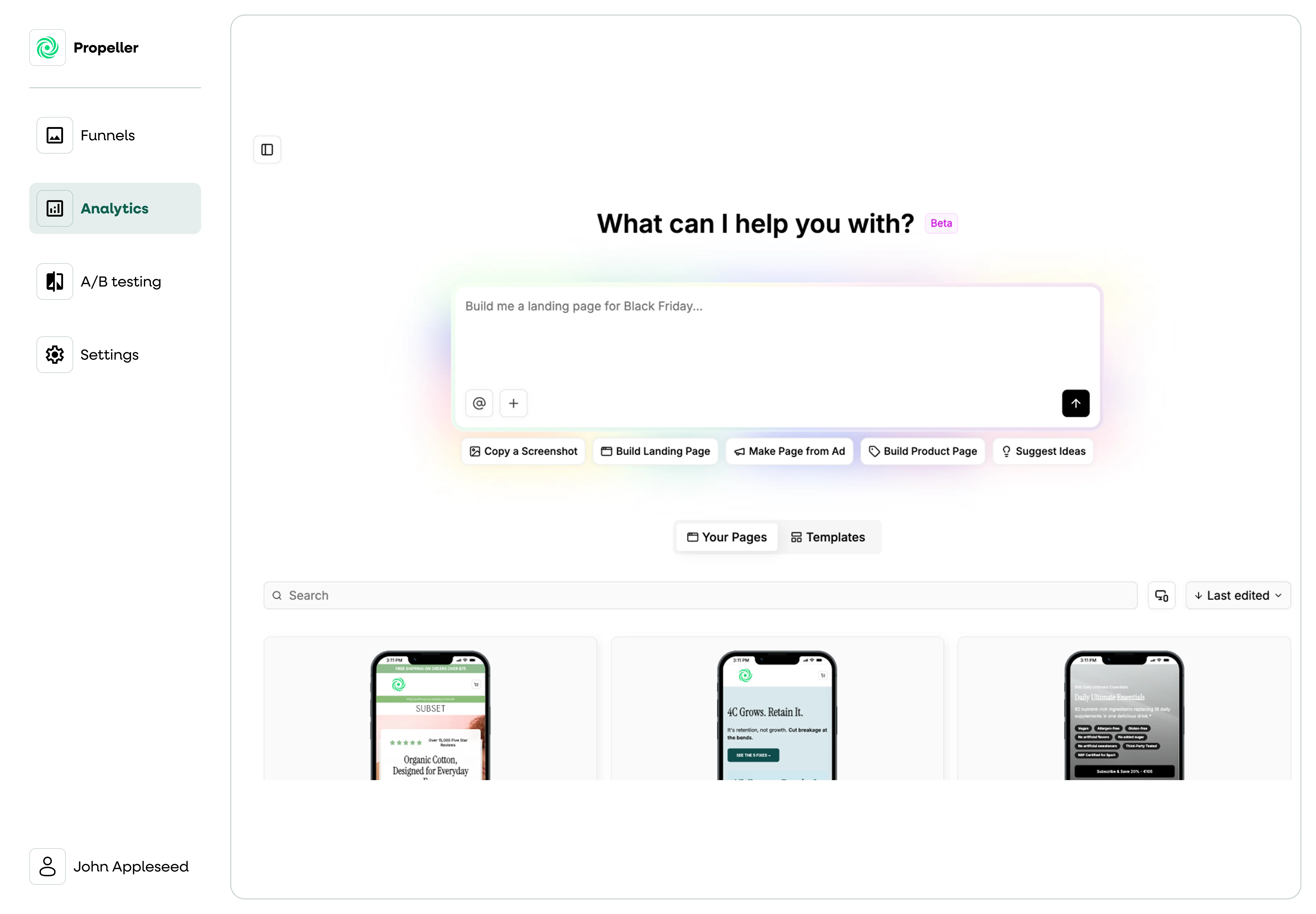 Create your first funnel
